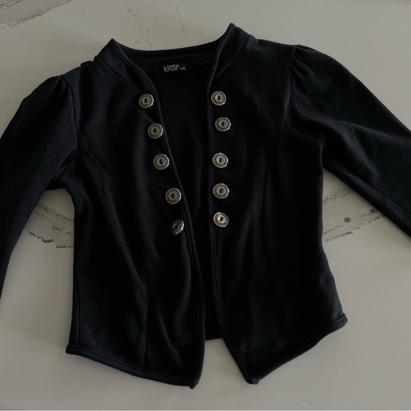 Cropped Jacket With Buttons Sz S - Picture 3 of 8